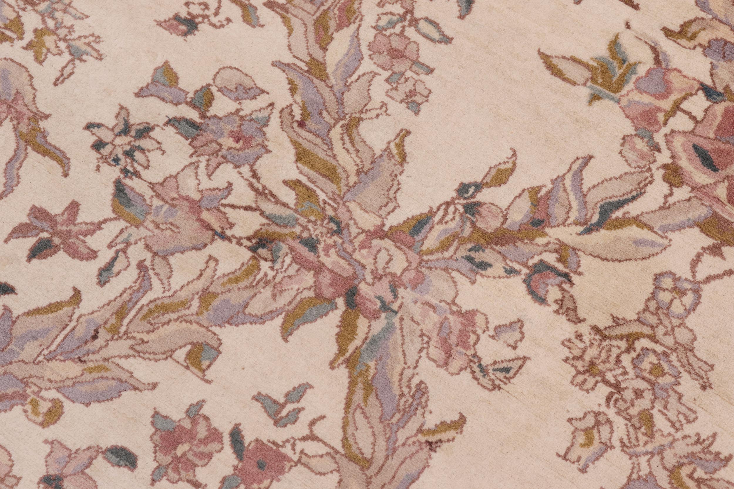 handmade Transitional Basan Ivory Pink Hand Knotted RECTANGLE 100% WOOL area rug 8x10