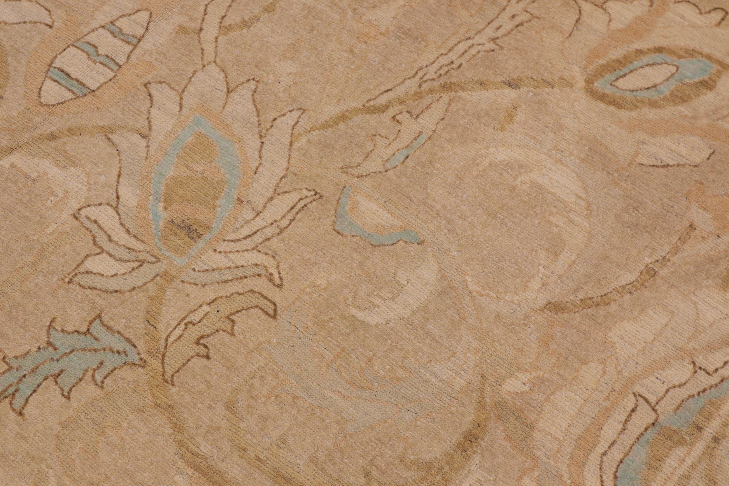 handmade Traditional Kafkaz Lt. Brown Tan Hand Knotted RECTANGLE 100% WOOL area rug 9x12