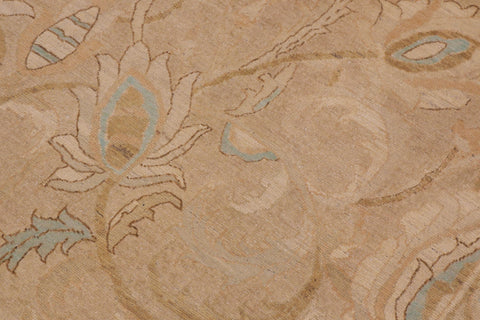 handmade Traditional Kafkaz Lt. Brown Tan Hand Knotted RECTANGLE 100% WOOL area rug 9x12