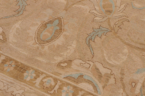 handmade Traditional Kafkaz Lt. Brown Tan Hand Knotted RECTANGLE 100% WOOL area rug 9x12