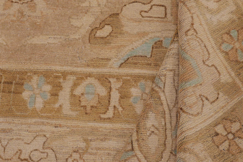 handmade Traditional Kafkaz Lt. Brown Tan Hand Knotted RECTANGLE 100% WOOL area rug 9x12