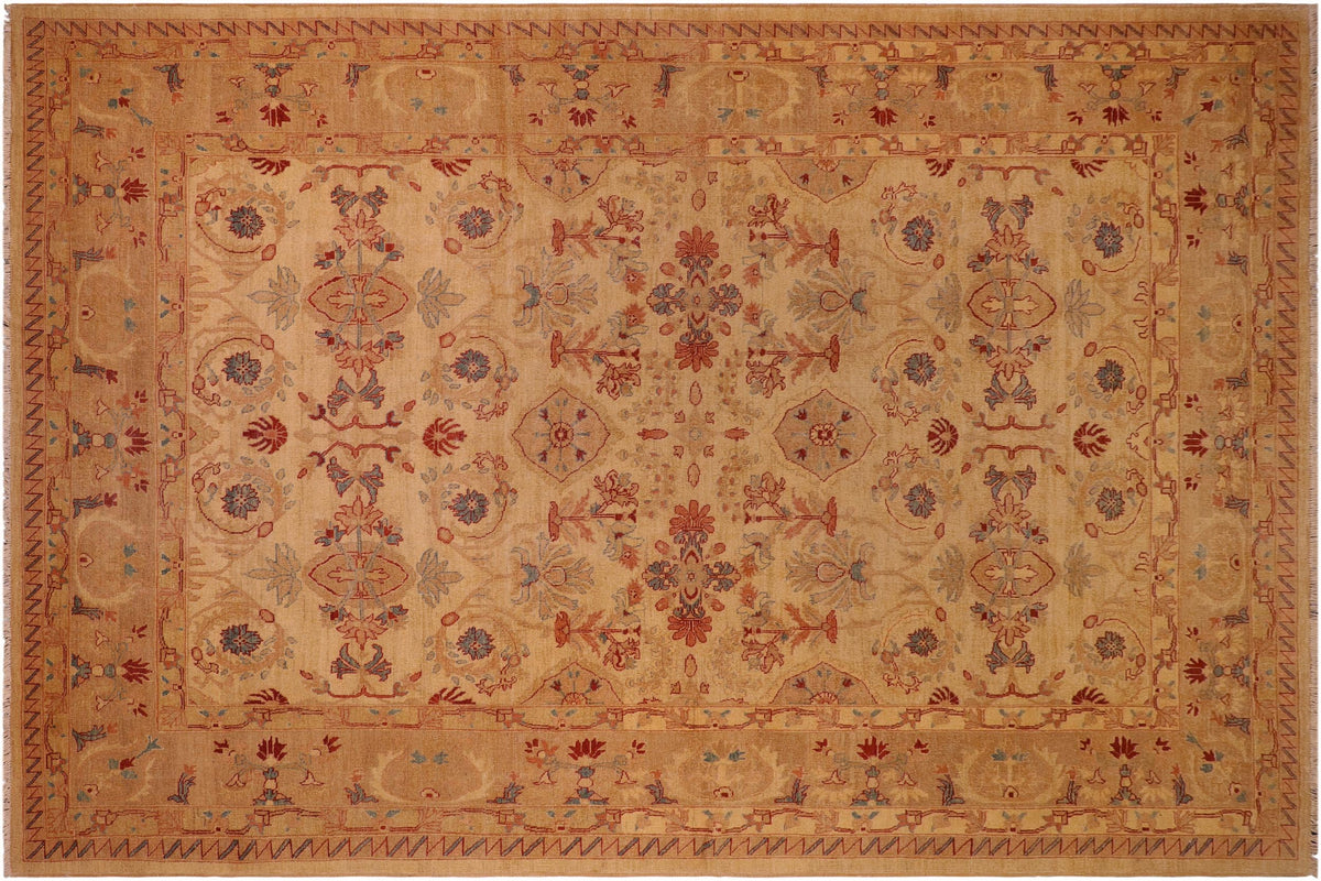 handmade Traditional Antique Gold Rust Hand Knotted RECTANGLE 100% WOOL area rug 9x12