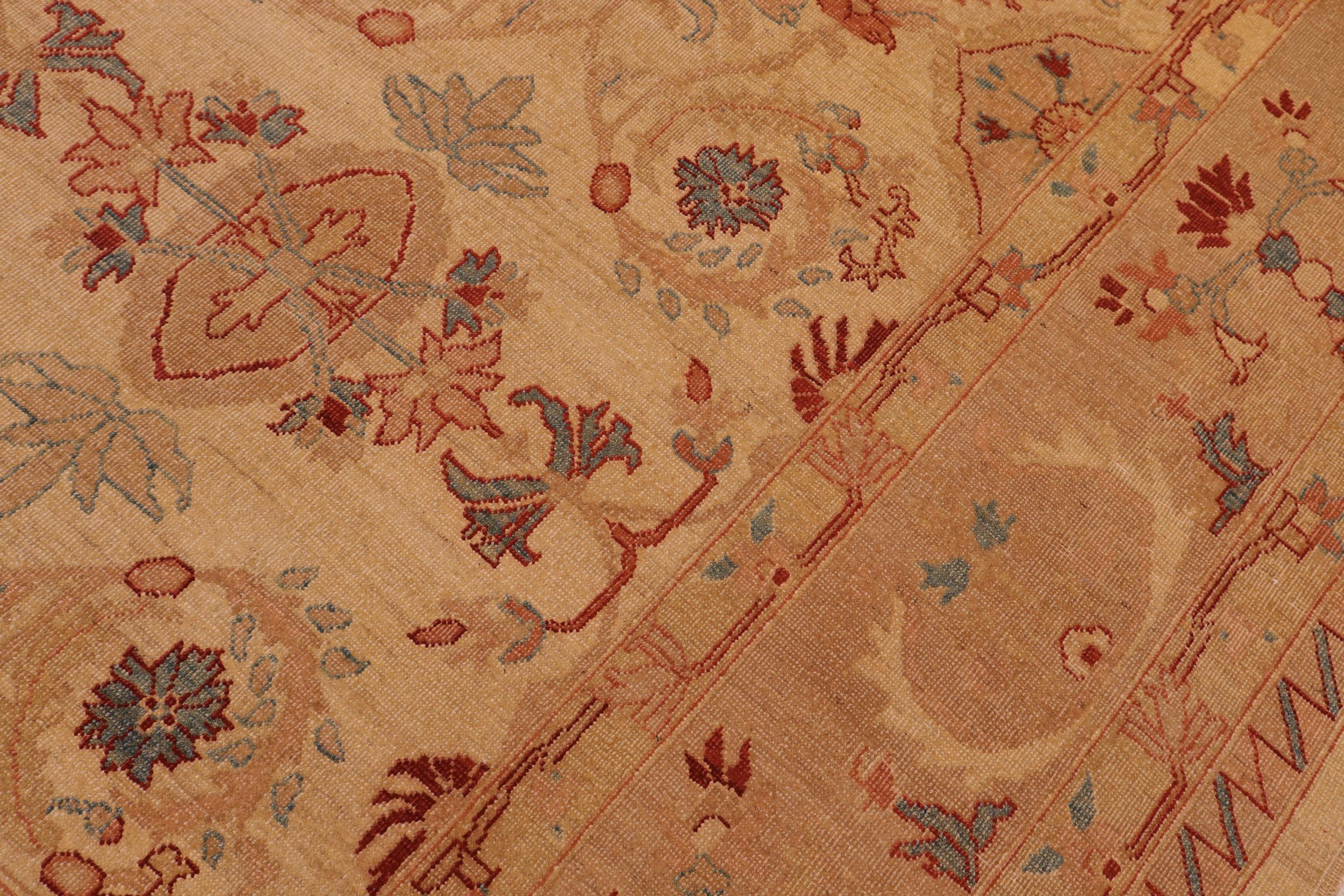 handmade Traditional Antique Gold Rust Hand Knotted RECTANGLE 100% WOOL area rug 9x12