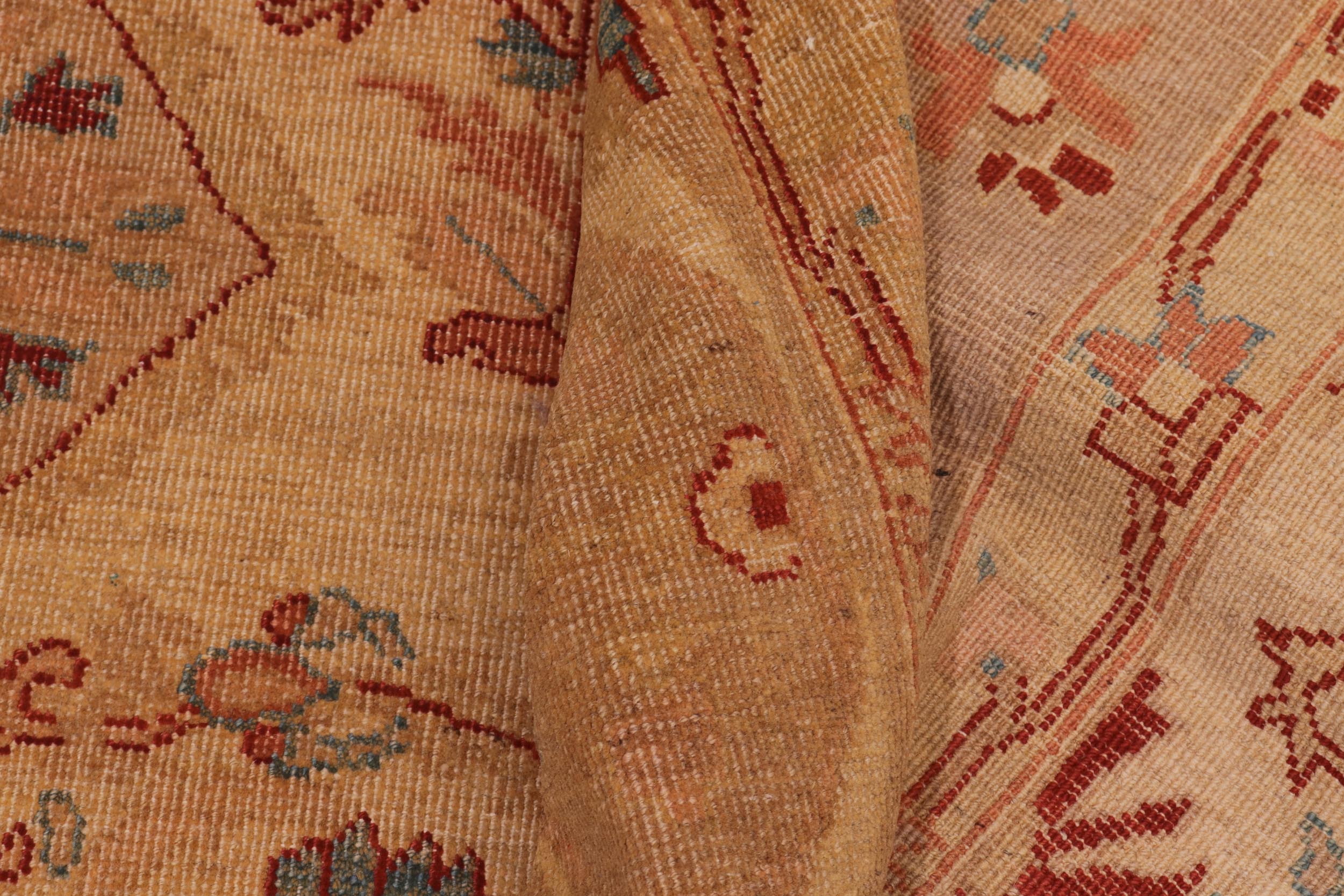 handmade Traditional Antique Gold Rust Hand Knotted RECTANGLE 100% WOOL area rug 9x12