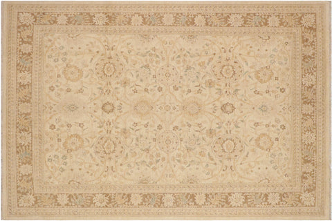 handmade Traditional Kafkaz Beige Brown Hand Knotted RECTANGLE 100% WOOL area rug 9x12