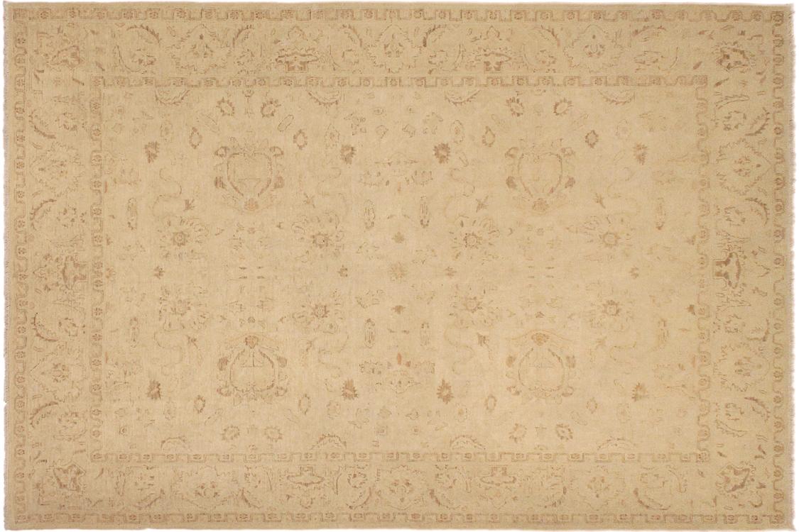 handmade Traditional Kafkaz Beige Brown Hand Knotted RECTANGLE 100% WOOL area rug 9x12