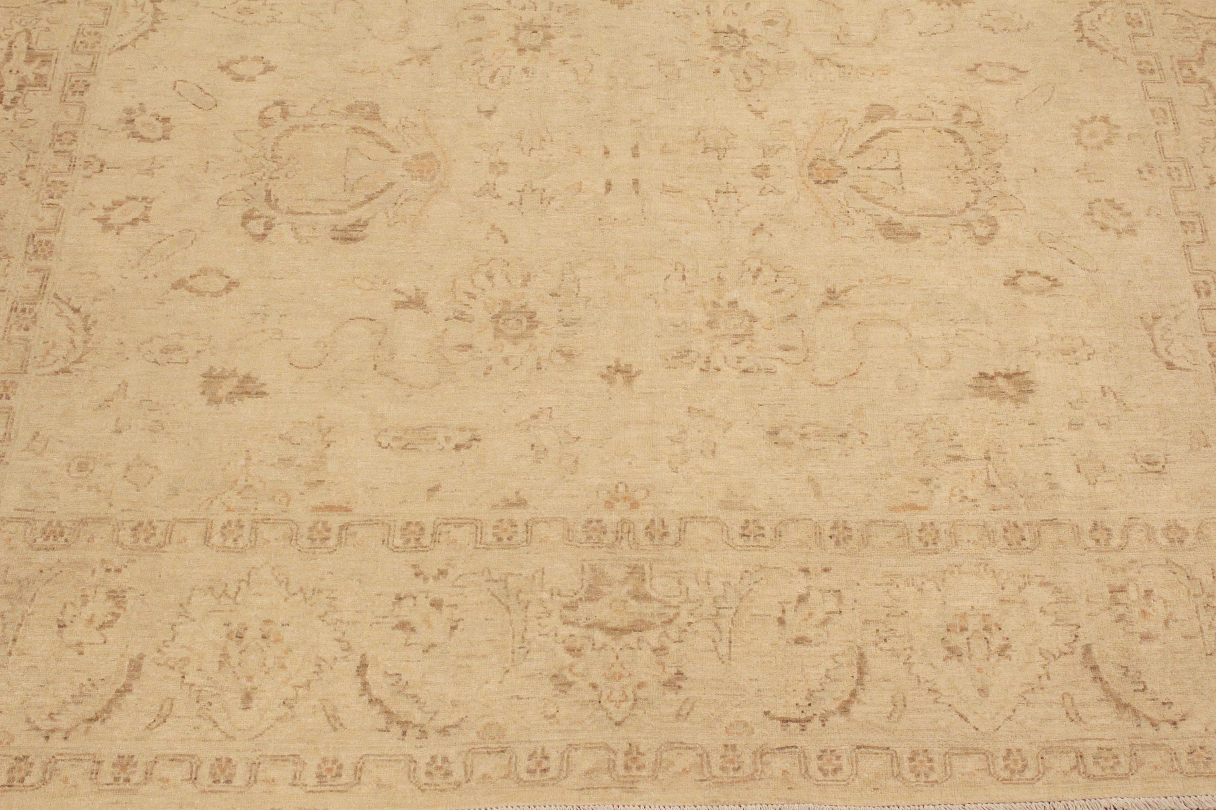 handmade Traditional Kafkaz Beige Brown Hand Knotted RECTANGLE 100% WOOL area rug 9x12