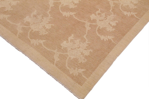 handmade Modern Kafkaz Lt. Brown Beige Hand Knotted RECTANGLE 100% WOOL area rug 9' x 12'