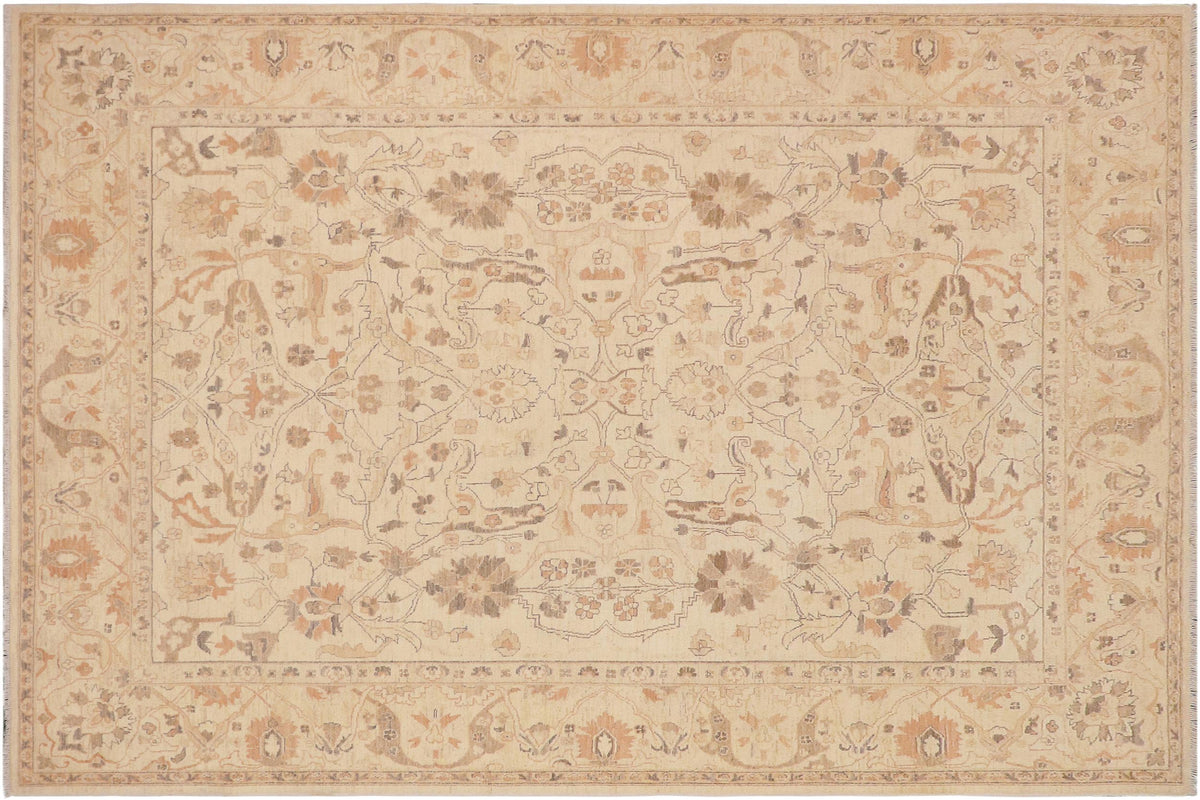 handmade Traditional Kafkaz Beige Brown Hand Knotted RECTANGLE 100% WOOL area rug 9x11