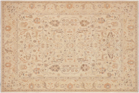 handmade Traditional Kafkaz Beige Brown Hand Knotted RECTANGLE 100% WOOL area rug 9x11