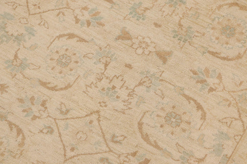 handmade Transitional Kafkaz Beige Green Hand Knotted RECTANGLE 100% WOOL area rug 9' x 12'