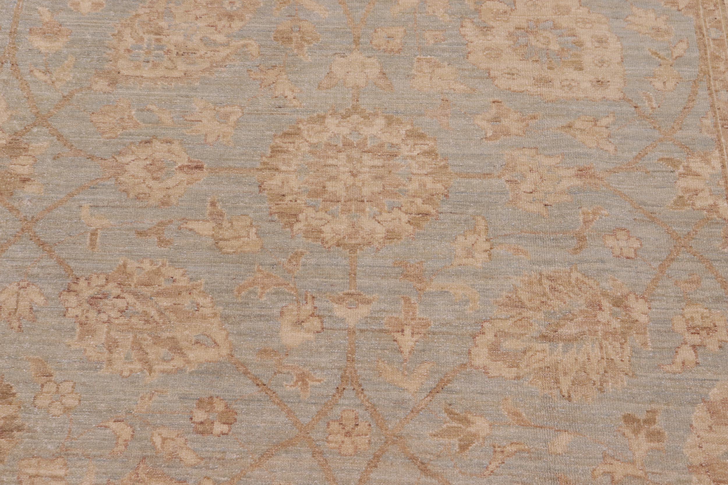 handmade Traditional Kafkaz Lt. Blue Tan Hand Knotted RECTANGLE 100% WOOL area rug 9x12