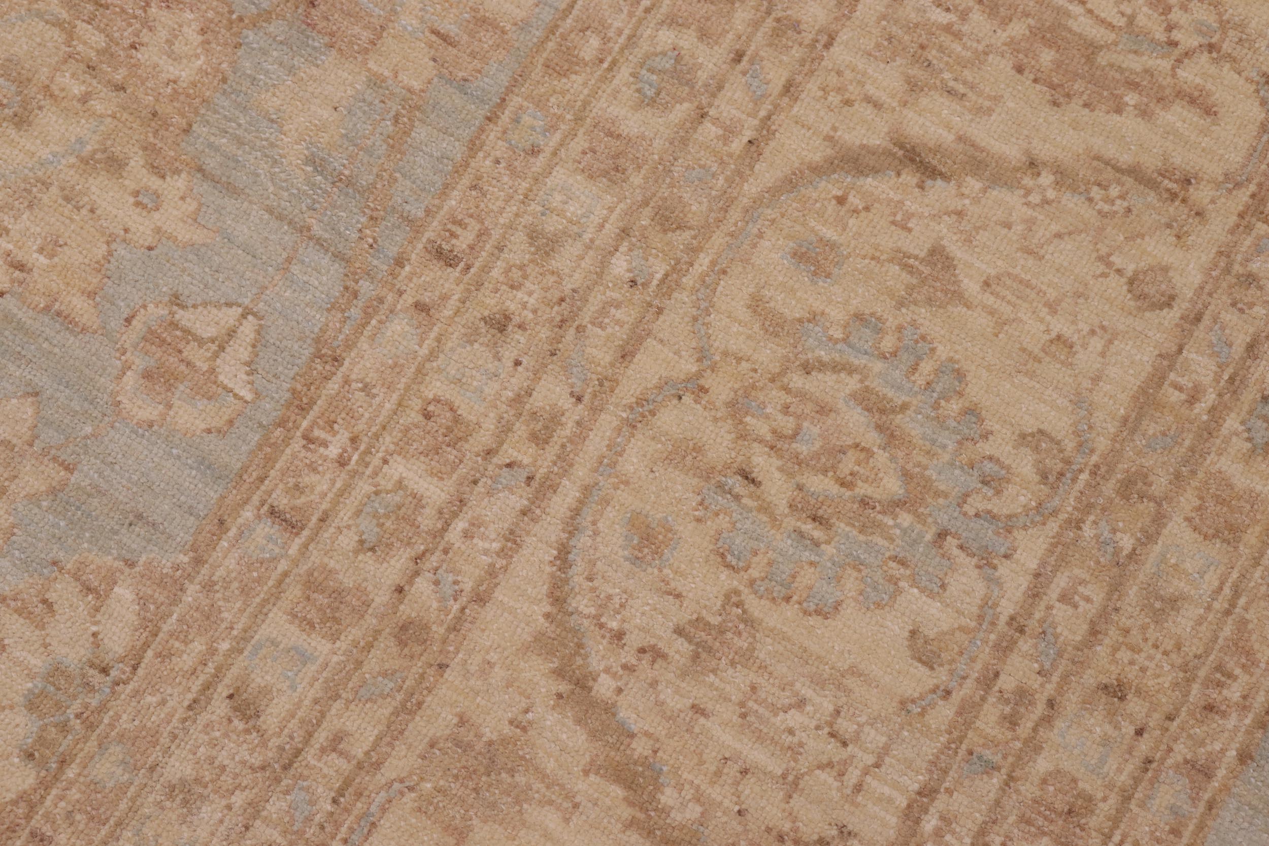 handmade Traditional Kafkaz Lt. Blue Tan Hand Knotted RECTANGLE 100% WOOL area rug 9x12