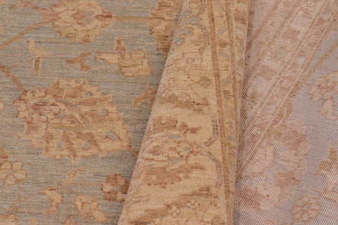 handmade Traditional Kafkaz Lt. Blue Tan Hand Knotted RECTANGLE 100% WOOL area rug 9x12