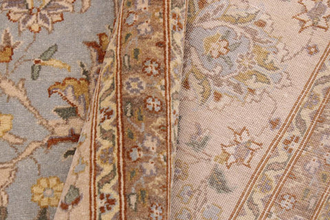 handmade Traditional Design Lt. Blue Tan Hand Knotted RECTANGLE 100% WOOL area rug 9'X12'