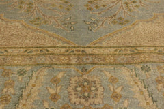 handmade Traditional Design Lt. Blue Gold Hand Knotted RECTANGLE 100% WOOL area rug 6x7