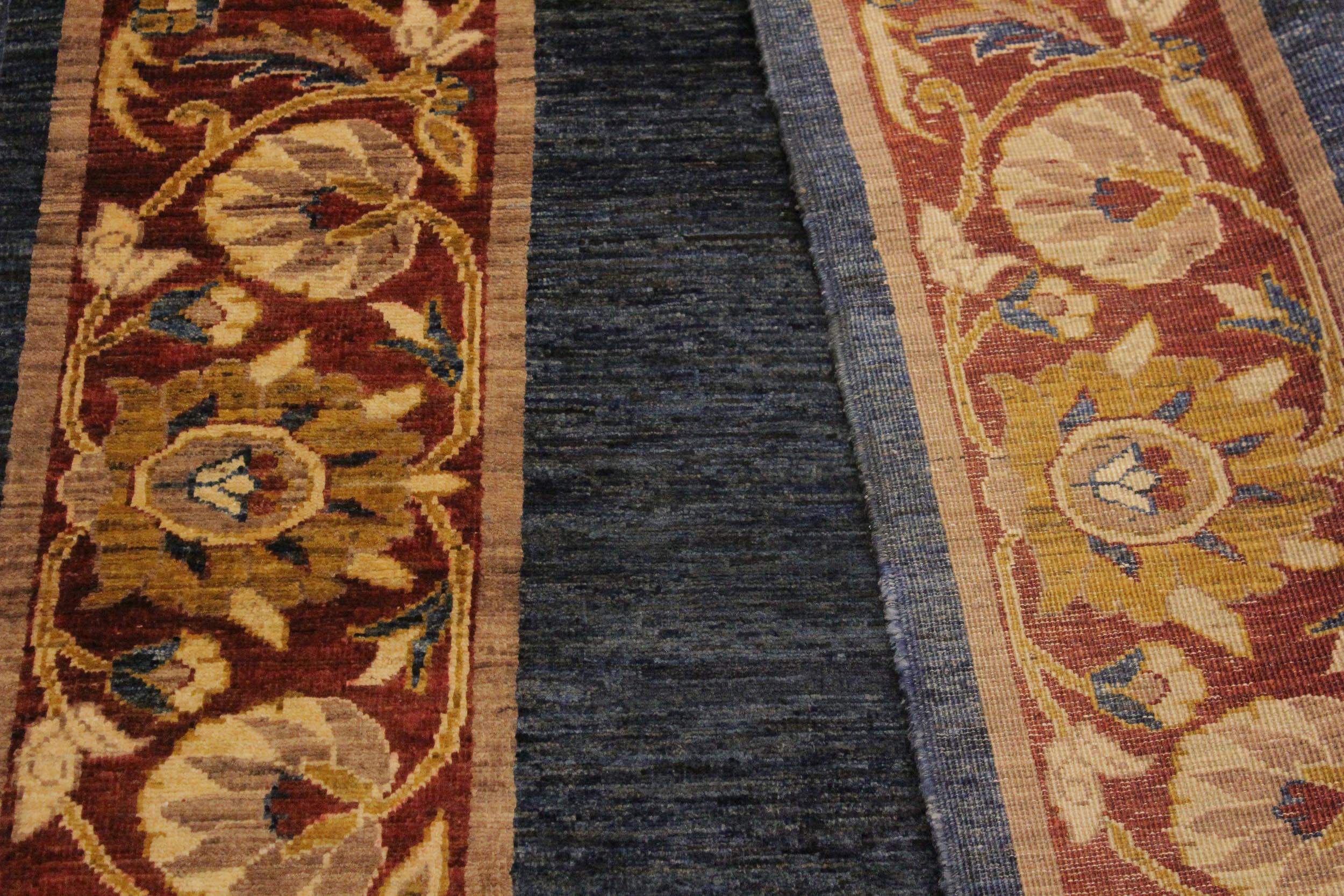 handmade Modern Gabbeh Blue Red Hand Knotted RECTANGLE 100% WOOL area rug 4' x 6'