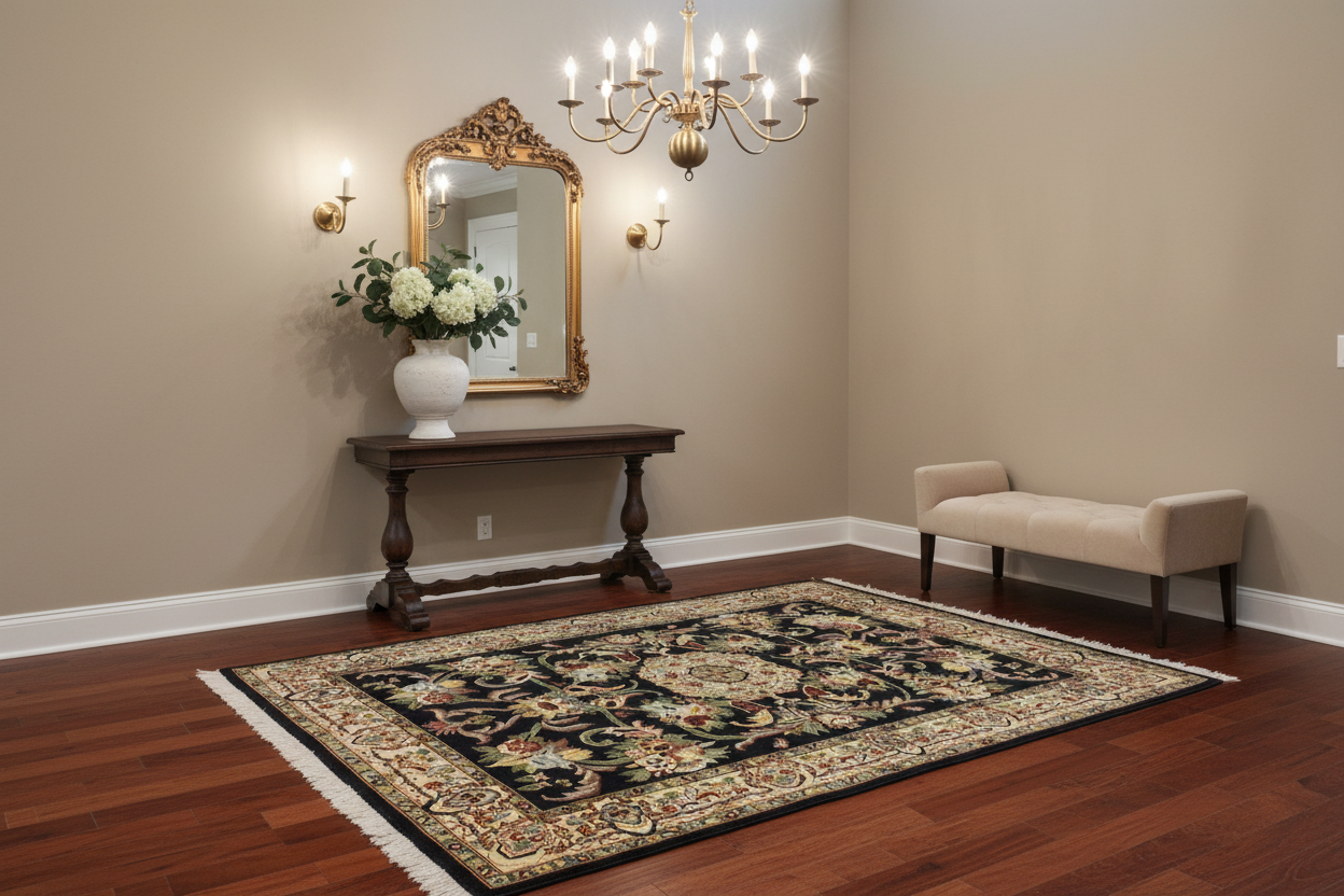 handmade Traditional Anarlaki Blue Beige Hand Knotted RECTANGLE 100% WOOL area rug 4x6