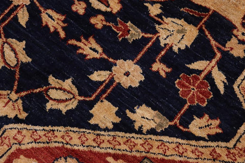 handmade Traditional Kafkaz Rust Blue Hand Knotted RECTANGLE 100% WOOL area rug 10X12