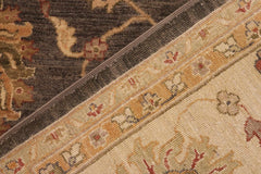 handmade Traditional Kafkaz Charcoal Beige Hand Knotted RECTANGLE 100% WOOL area rug 9X12