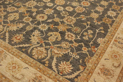 handmade Traditional Kafkaz Gray Beige Hand Knotted RECTANGLE 100% WOOL area rug 9X12