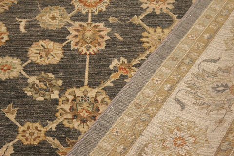 handmade Transitional Kafkaz Gray Beige Hand Knotted RECTANGLE 100% WOOL area rug 9' x 12'