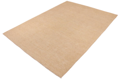 handmade Modern Kafkaz Tan Brown Hand Knotted RECTANGLE 100% WOOL area rug 10' x 14'
