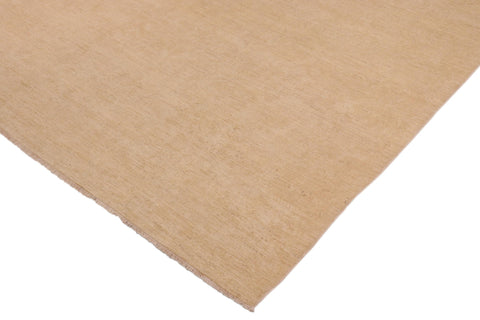 handmade Modern Kafkaz Tan Brown Hand Knotted RECTANGLE 100% WOOL area rug 10' x 14'