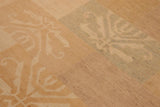 handmade Transitional Kafkaz Tan Brown Hand Knotted RECTANGLE 100% WOOL area rug 10 x 13
