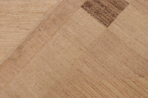 handmade Modern Kafkaz Tan Green Hand Knotted RECTANGLE 100% WOOL area rug 10' x 14'