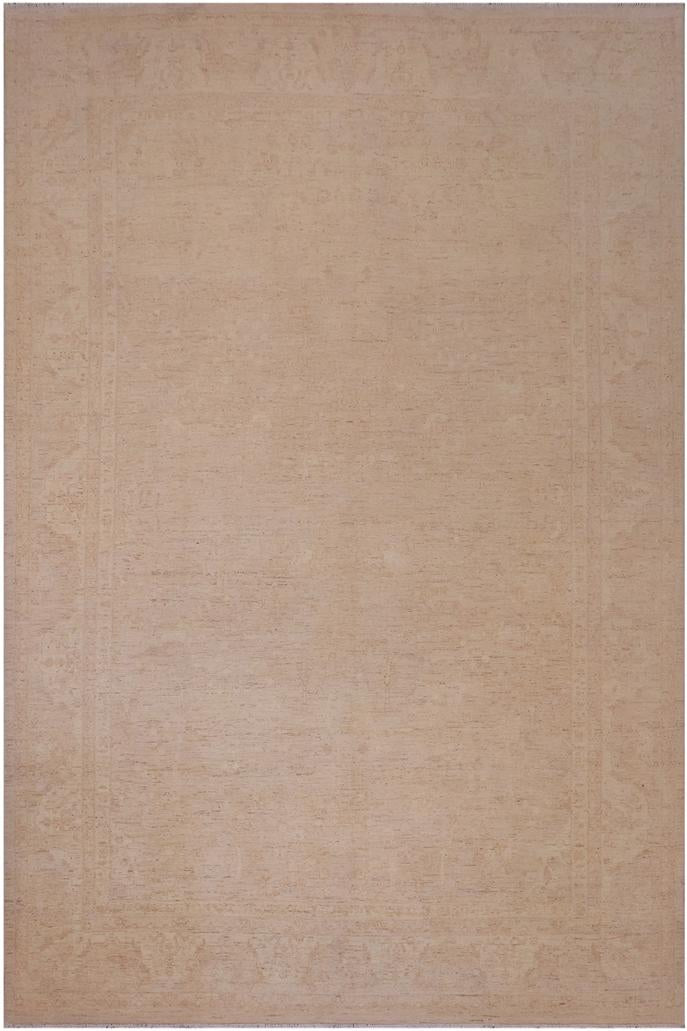 handmade Modern Kafkaz Tan Lt. Tan Hand Knotted RECTANGLE 100% WOOL area rug 10X14