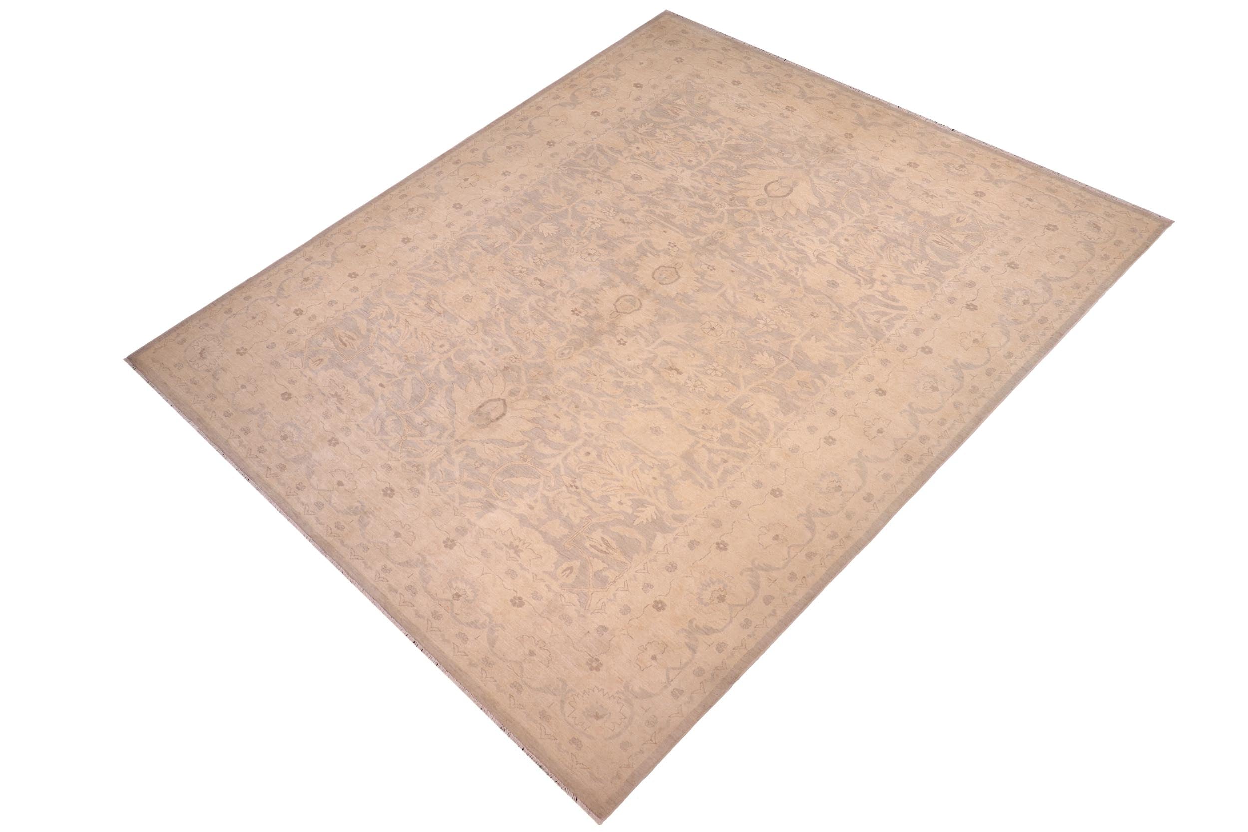 handmade Traditional Kafkaz Lt. Gray Lt. Tan Hand Knotted RECTANGLE 100% WOOL area rug 10x14