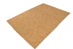 handmade Transitional Kafkaz Brown Tan Hand Knotted RECTANGLE 100% WOOL area rug 10X14