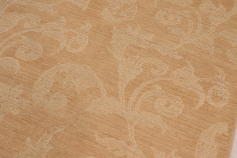 handmade Modern Kafkaz Brown Tan Hand Knotted RECTANGLE 100% WOOL area rug 10' x 14'