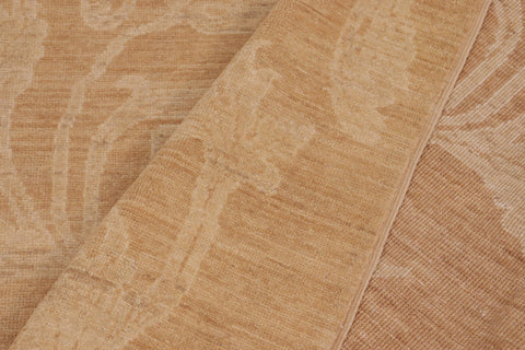 handmade Modern Kafkaz Brown Tan Hand Knotted RECTANGLE 100% WOOL area rug 10' x 14'