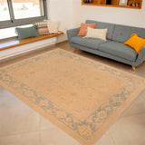 handmade Traditional Kafkaz Tan Blue Hand Knotted RECTANGLE 100% WOOL area rug 10 x 14