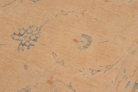 handmade Traditional Kafkaz Tan Blue Hand Knotted RECTANGLE 100% WOOL area rug 10x14