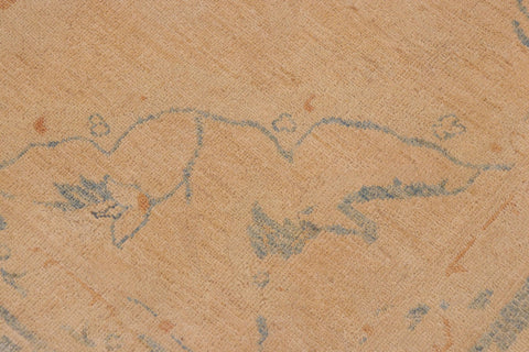 handmade Traditional Kafkaz Tan Blue Hand Knotted RECTANGLE 100% WOOL area rug 10x14