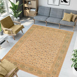 handmade Transitional Kafkaz Tan Green Hand Knotted RECTANGLE 100% WOOL area rug 10 x 14