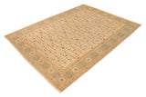 handmade Transitional Kafkaz Tan Green Hand Knotted RECTANGLE 100% WOOL area rug 10 x 14