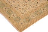 handmade Transitional Kafkaz Tan Green Hand Knotted RECTANGLE 100% WOOL area rug 10 x 14