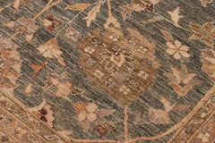 handmade Traditional Kafkaz Grayish Blu Tan Hand Knotted RECTANGLE 100% WOOL area rug 10X14