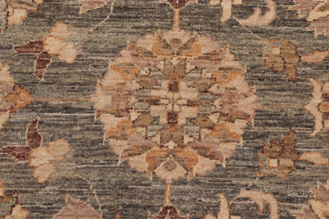 handmade Traditional Kafkaz Grayish Blu Tan Hand Knotted RECTANGLE 100% WOOL area rug 10x14