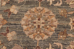 handmade Traditional Kafkaz Grayish Blu Tan Hand Knotted RECTANGLE 100% WOOL area rug 10X14