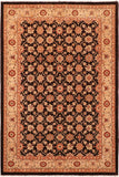 Eclectic Ziegler Bulah Brown/Beige Wool Rug - 5'10'' x 8'7''