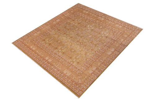 handmade Transitional Adam Green Gold Hand Knotted RECTANGLE 100% WOOL area rug 10 x 10