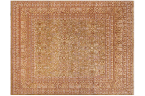 handmade Transitional Adam Green Gold Hand Knotted RECTANGLE 100% WOOL area rug 10 x 10