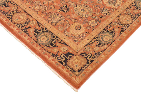 handmade Traditional Antique Rust Blue Hand Knotted RECTANGLE 100% WOOL area rug 8x9