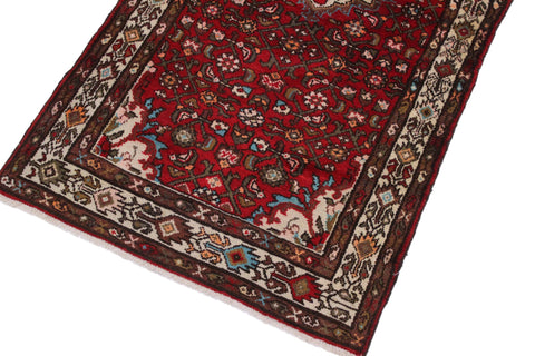 handmade Traditional Kashan Red Ivory Hand Knotted RUNNER WOOL&SILK area rug 3 x 7