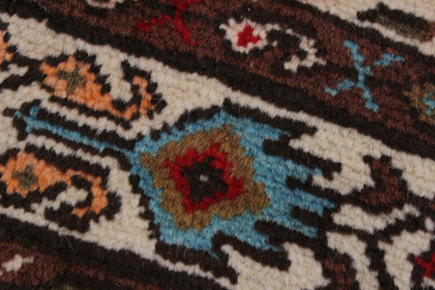 handmade Traditional Kashan Red Ivory Hand Knotted RUNNER WOOL&SILK area rug 3 x 7